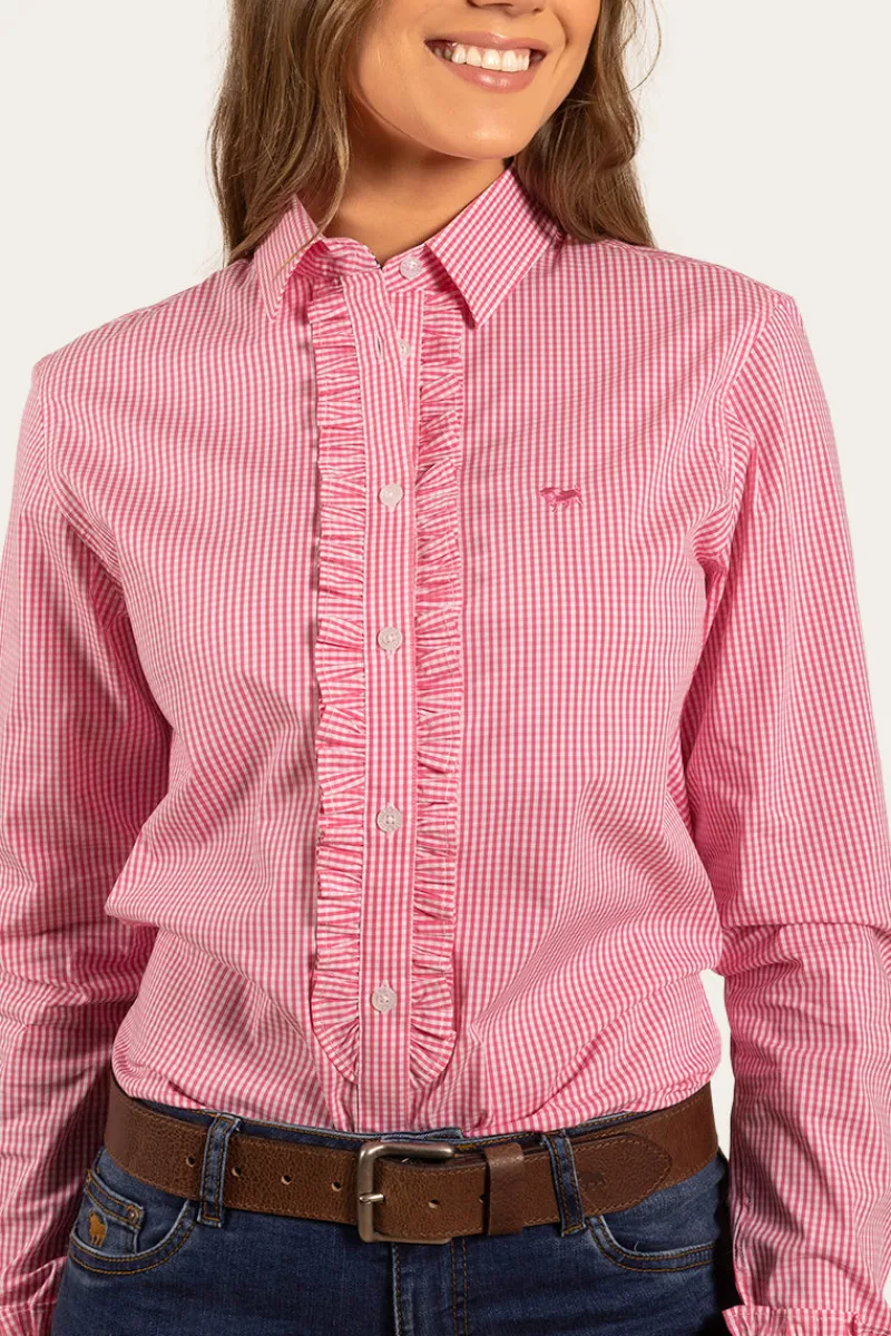 Outlet Ringers Western Ainsley Womens Dress Shirt - Peach