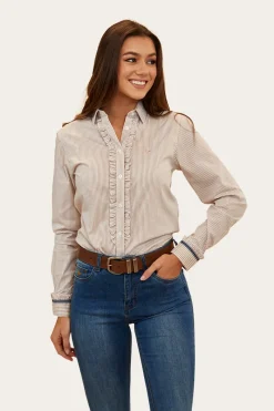Sale Ringers Western Ainsley Womens Dress Shirt - Dark Sand