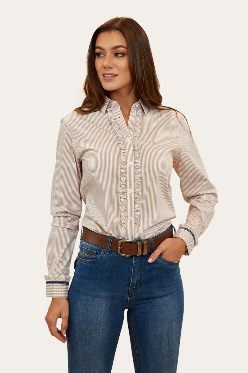Sale Ringers Western Ainsley Womens Dress Shirt - Dark Sand