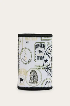 Outlet Ringers Western Aint My First Stubby Cooler - Off White / Black