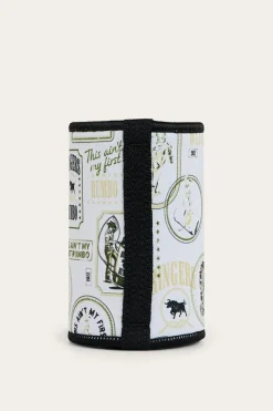Outlet Ringers Western Aint My First Stubby Cooler - Off White / Black