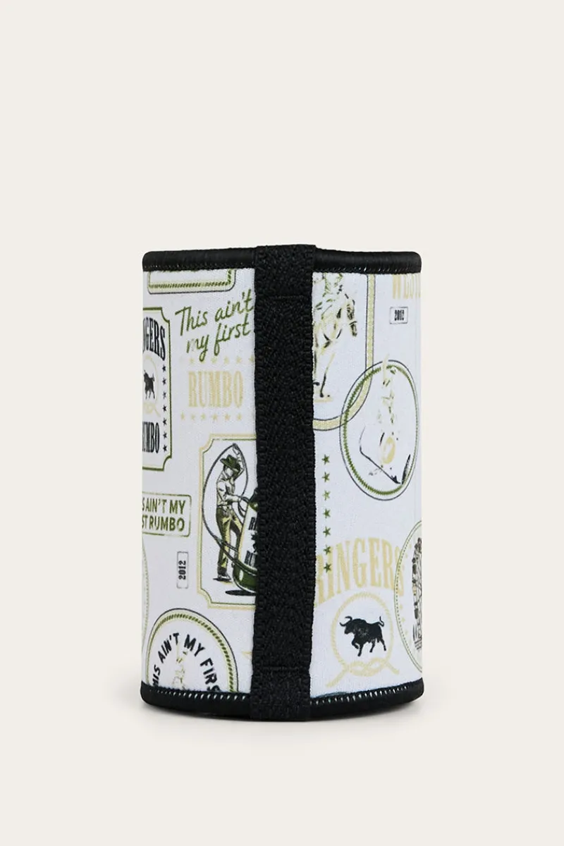 Outlet Ringers Western Aint My First Stubby Cooler - Off White / Black