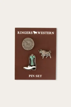 Best Ringers Western Ambrose Pin Set - Antique Silver