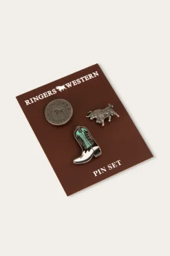 Best Ringers Western Ambrose Pin Set - Antique Silver