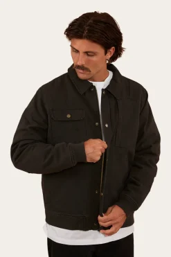 Hot Ringers Western Anvil Mens Jacket - Washed Black