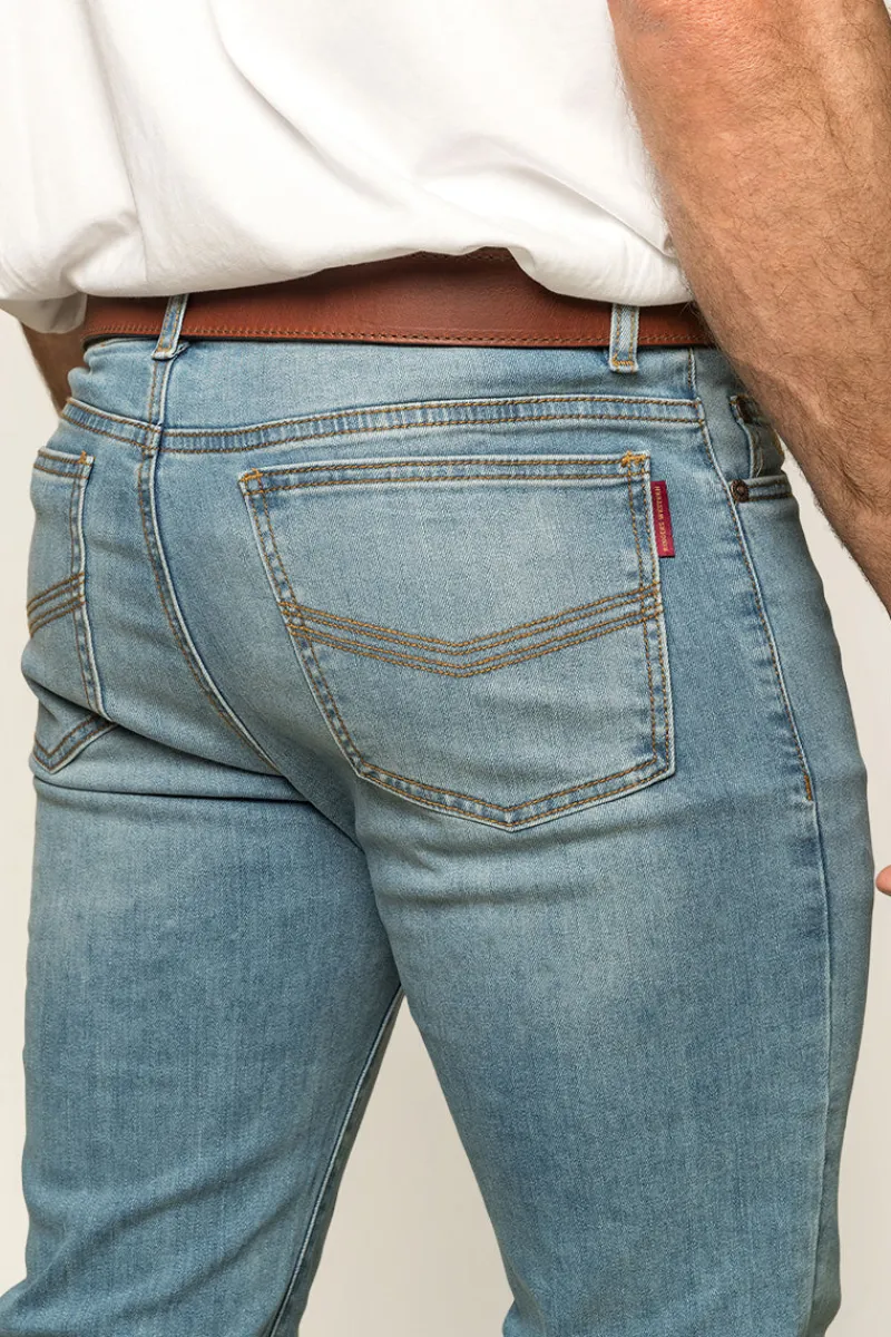 Best Ringers Western Austin Mens Slim Fit Jeans - Vintage Light Blue