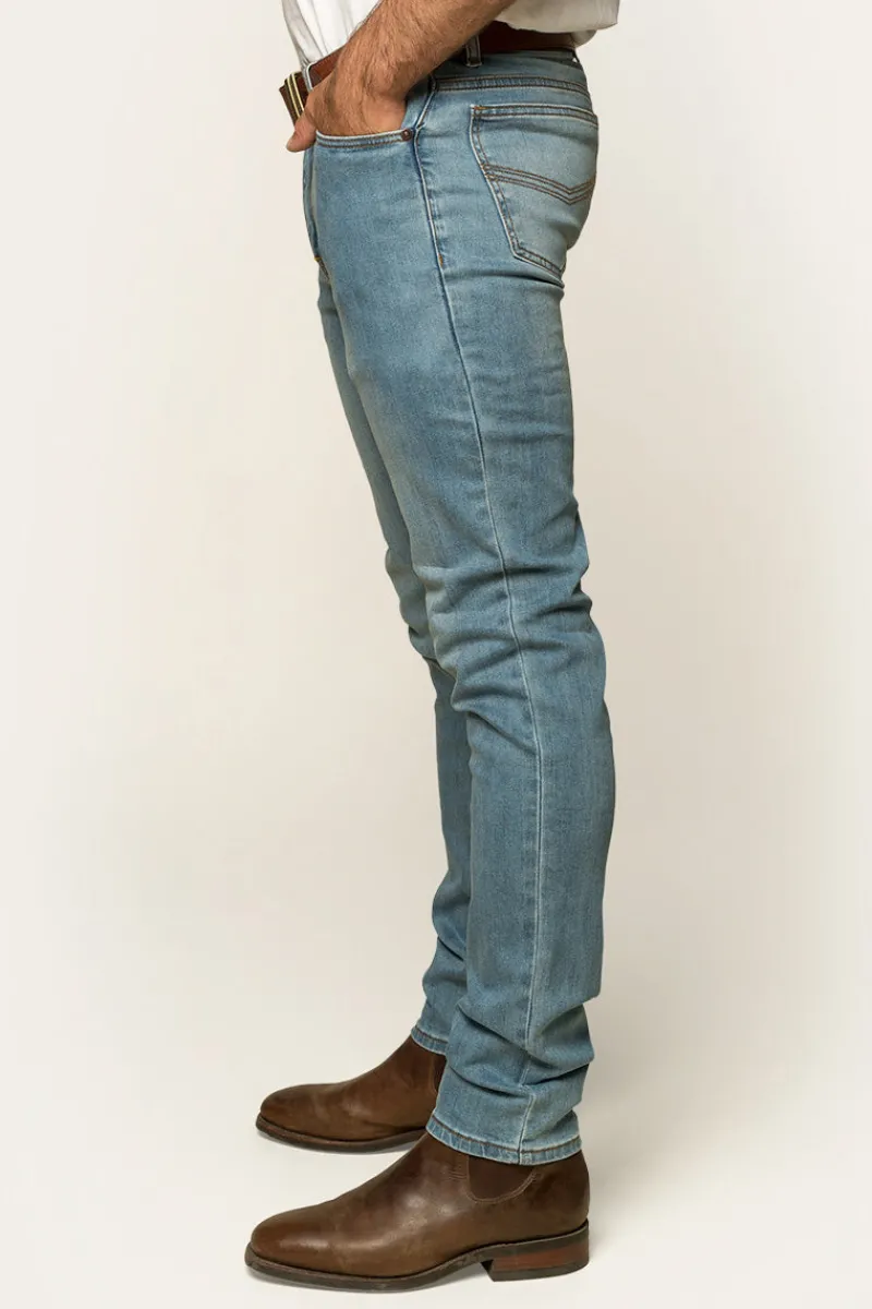 Best Ringers Western Austin Mens Slim Fit Jeans - Vintage Light Blue