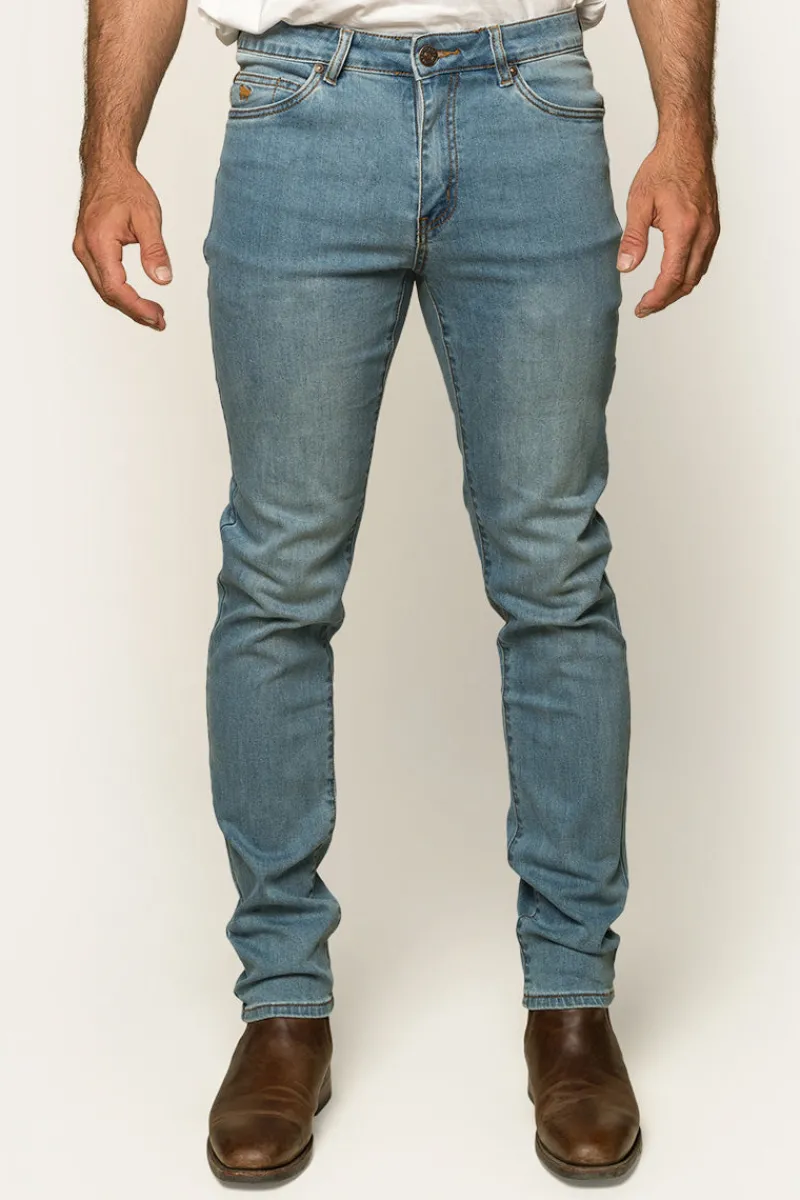 Best Ringers Western Austin Mens Slim Fit Jeans - Vintage Light Blue