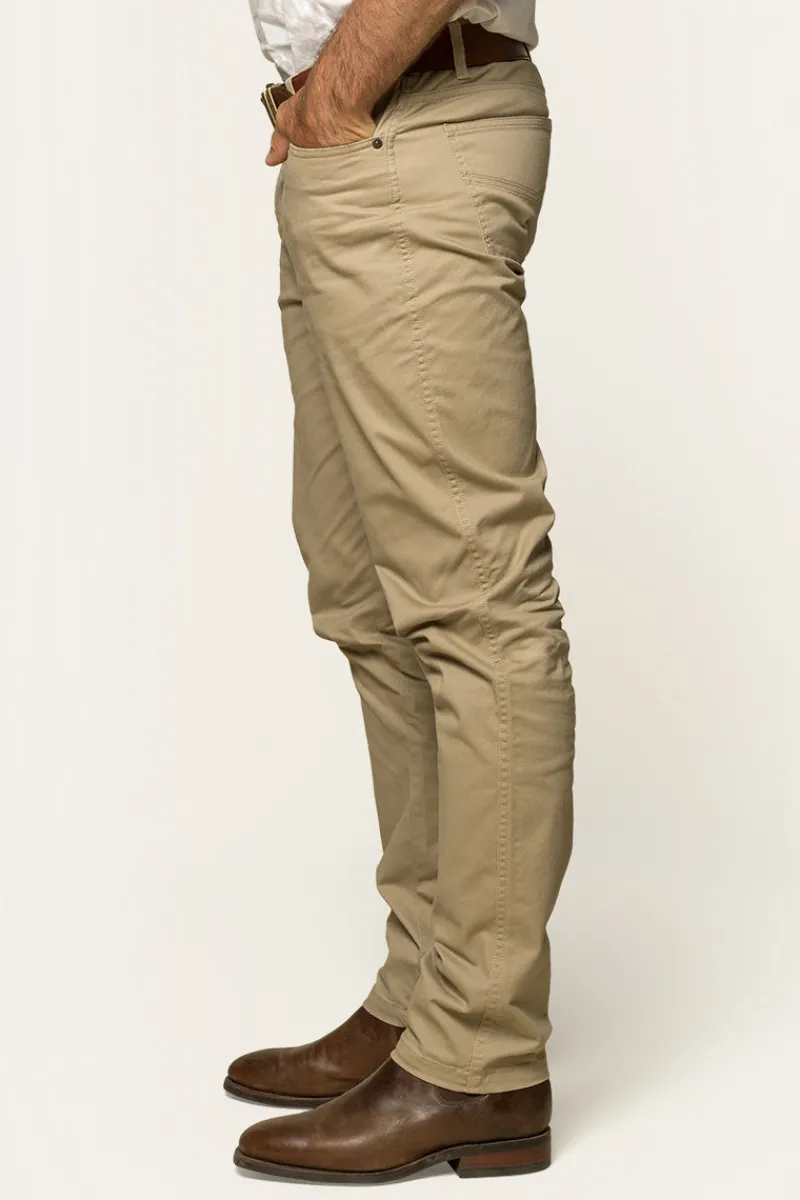 Discount Ringers Western Avondale Mens 5 Pocket Stretch Drill Jeans - Khaki