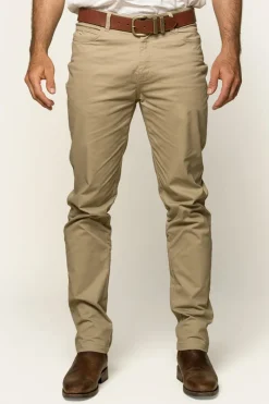 Discount Ringers Western Avondale Mens 5 Pocket Stretch Drill Jeans - Khaki
