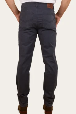 Ringers Western Avondale Mens 5 Pocket Stretch Drill Jeans - Steel Blue