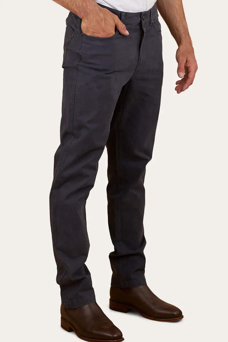 Ringers Western Avondale Mens 5 Pocket Stretch Drill Jeans - Steel Blue