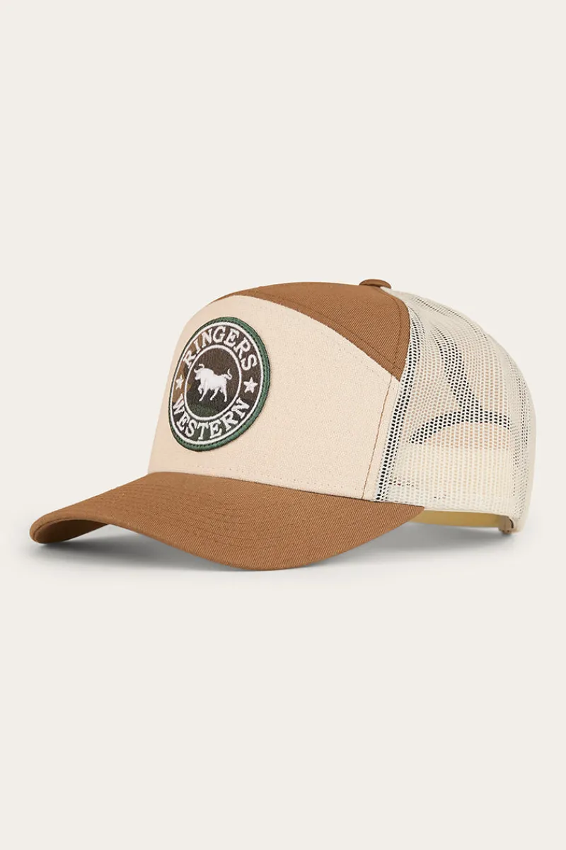 Ringers Western Axel 7 Panel Cap - Beige / Clay