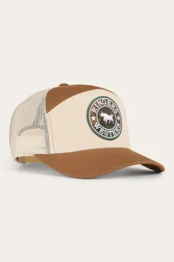 Ringers Western Axel 7 Panel Cap - Beige / Clay