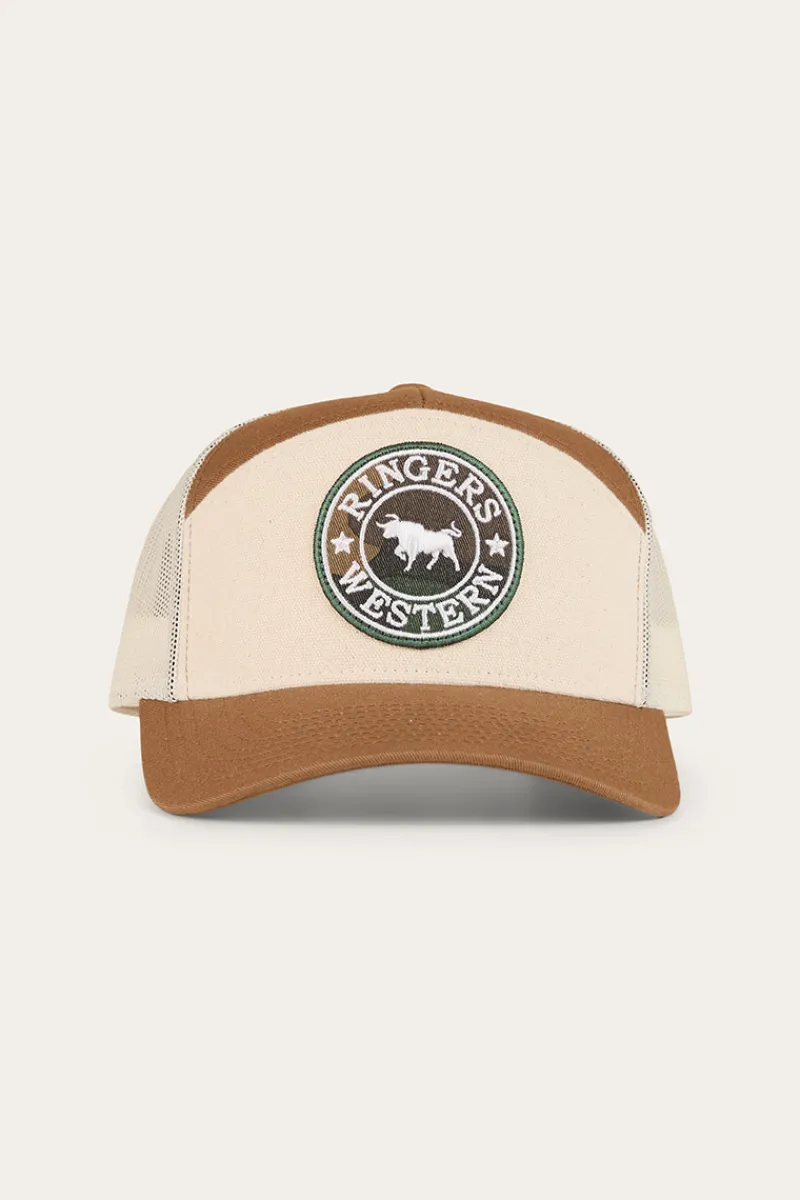 Ringers Western Axel 7 Panel Cap - Beige / Clay