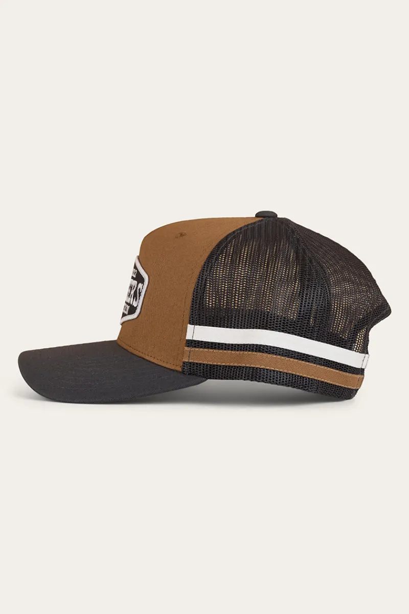 Hot Ringers Western Banks Trucker Cap - Clay