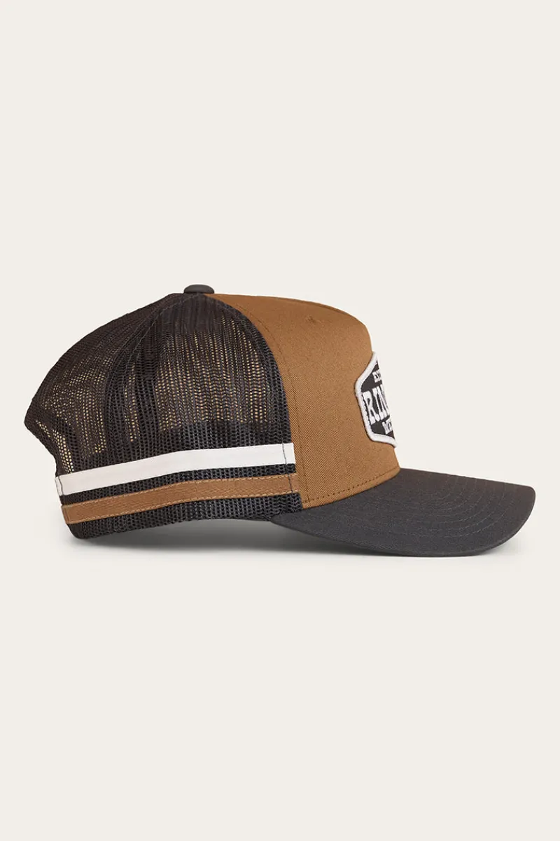 Hot Ringers Western Banks Trucker Cap - Clay