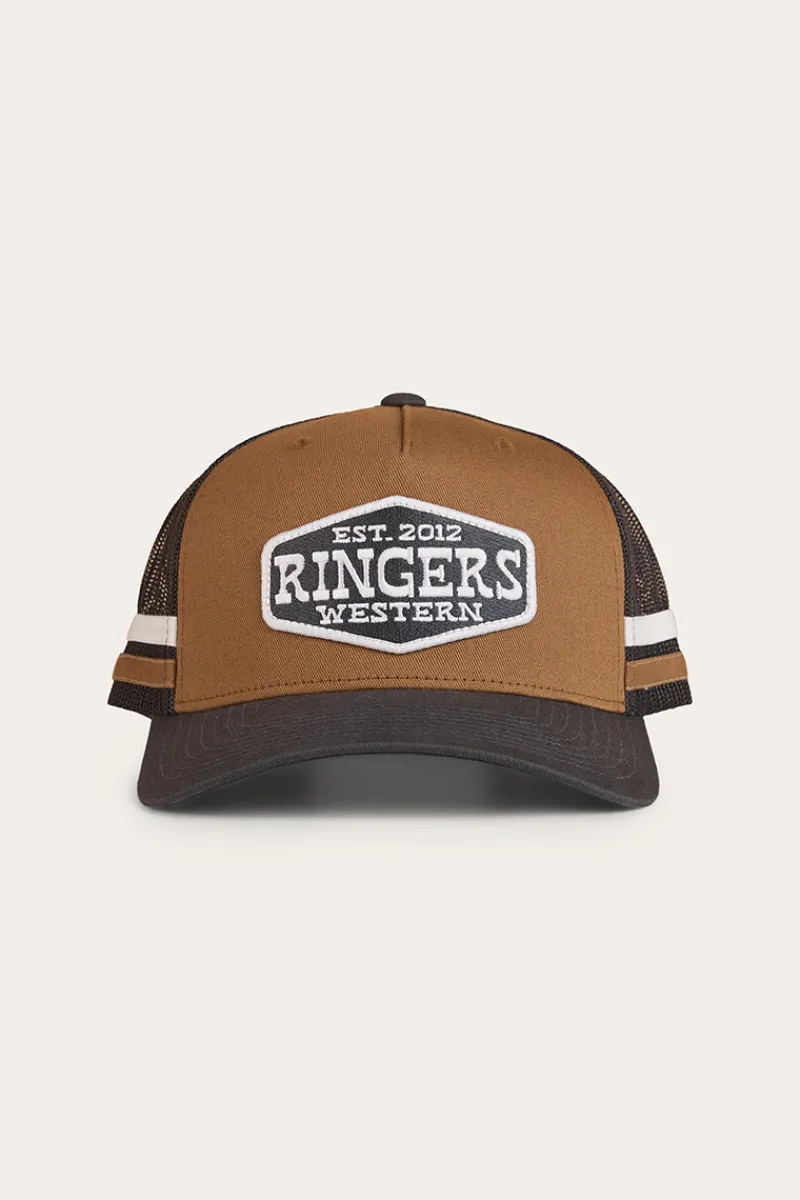 Hot Ringers Western Banks Trucker Cap - Clay