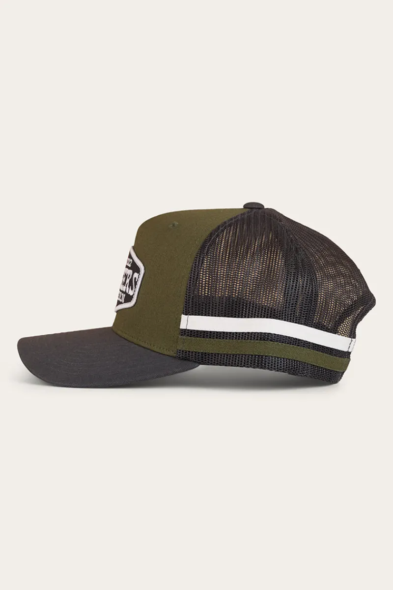 New Ringers Western Banks Trucker Cap - Military Green