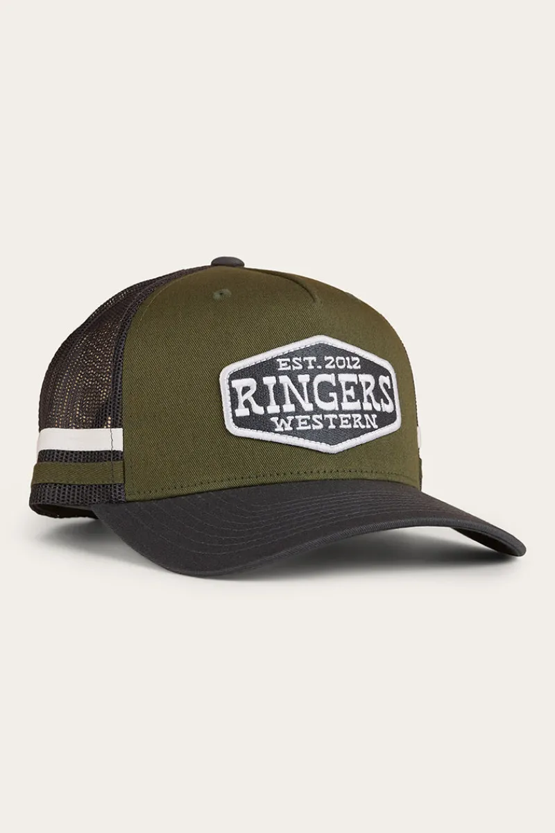 New Ringers Western Banks Trucker Cap - Military Green