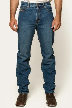 Discount Ringers Western Barrington Mens Slim Fit Jean - Dark Wash Blue