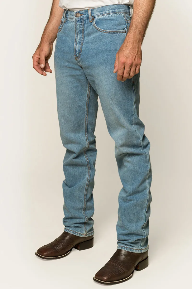 Outlet Ringers Western Barrington Mens Slim Fit Jean - Light Wash Blue
