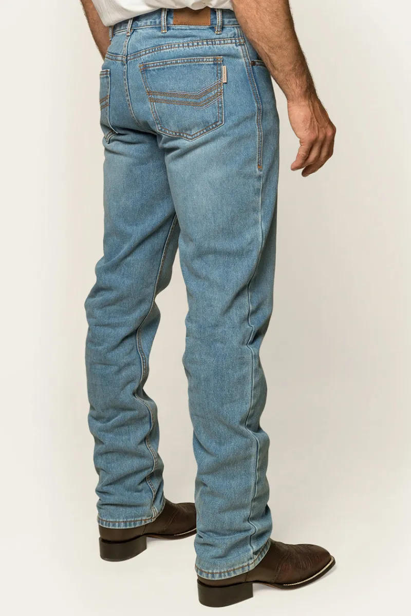 Outlet Ringers Western Barrington Mens Slim Fit Jean - Light Wash Blue