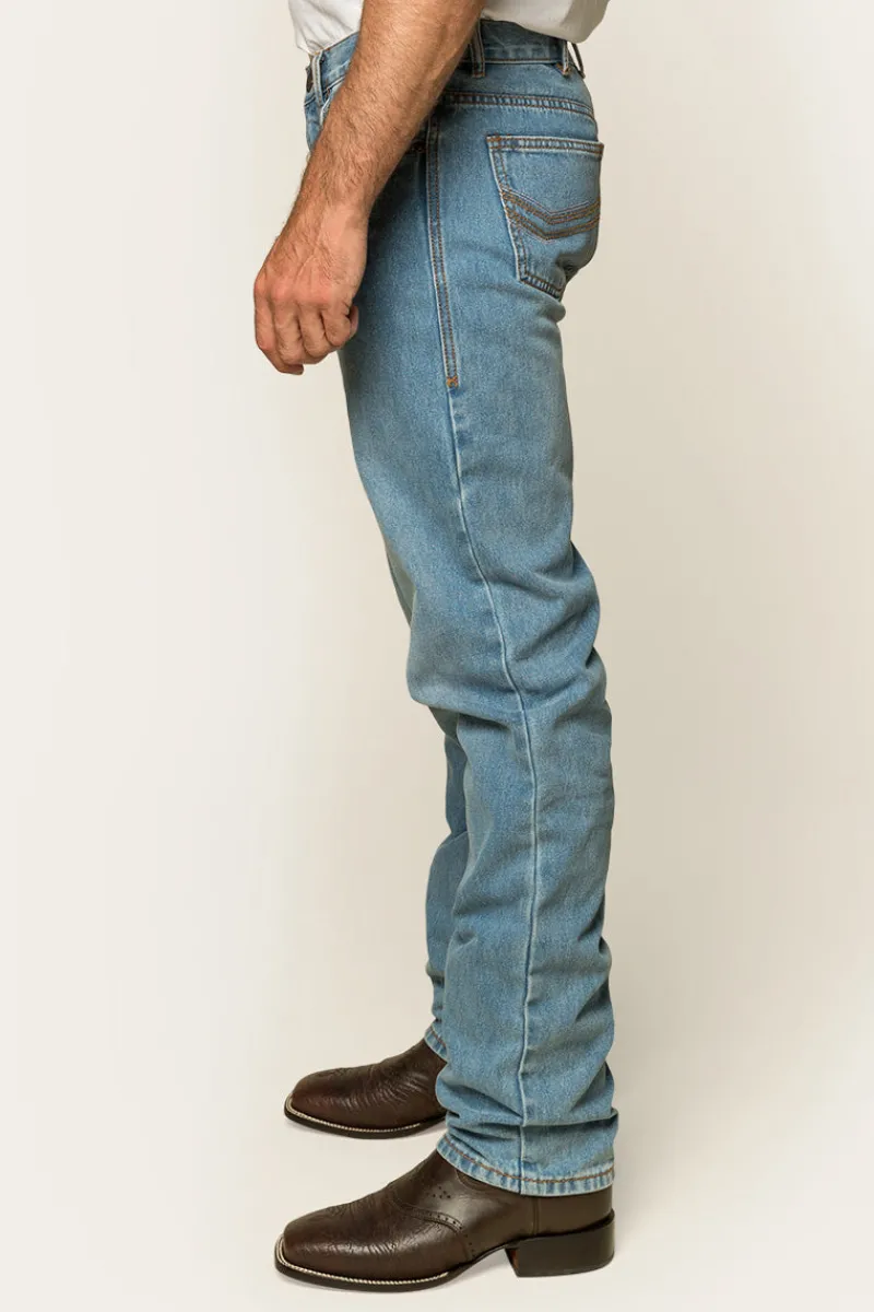 Outlet Ringers Western Barrington Mens Slim Fit Jean - Light Wash Blue