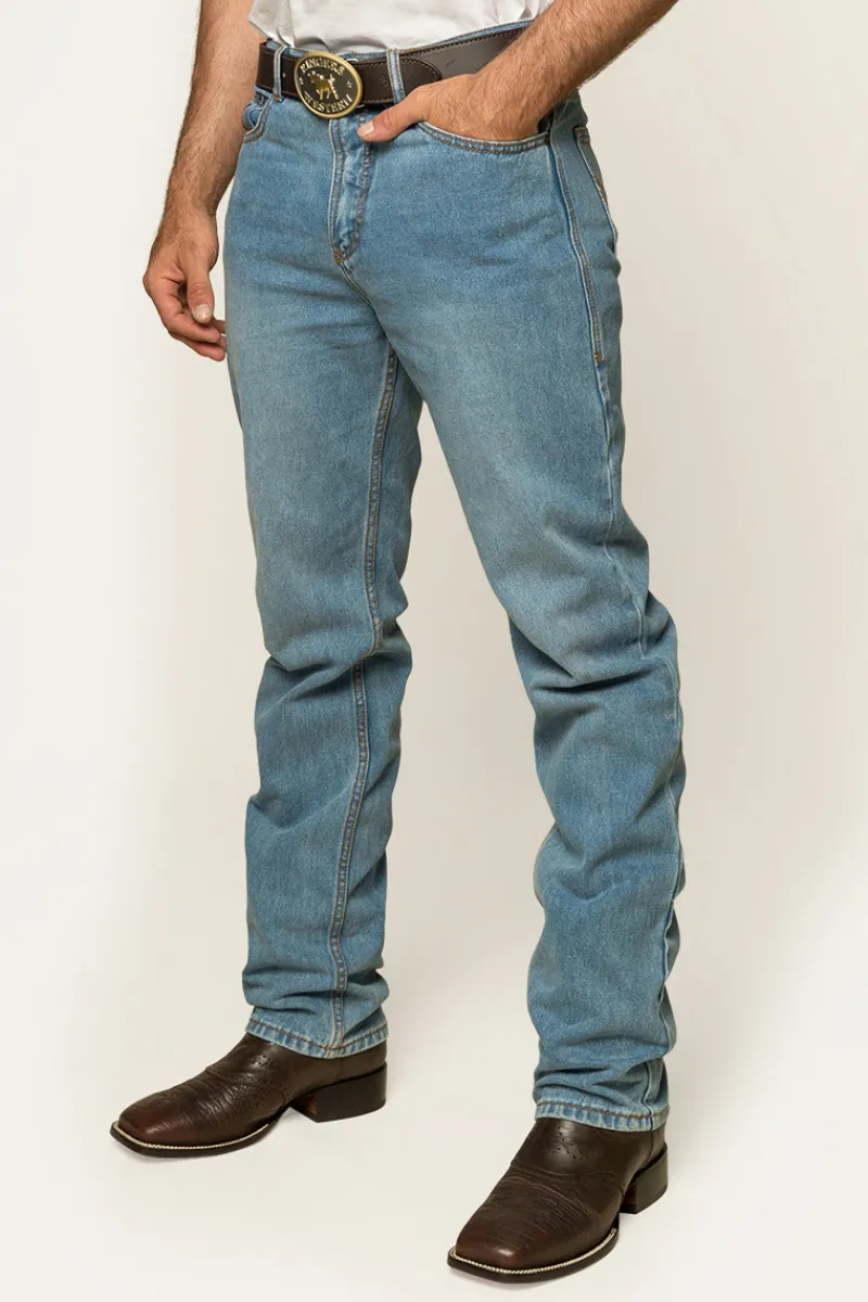 Outlet Ringers Western Barrington Mens Slim Fit Jean - Light Wash Blue