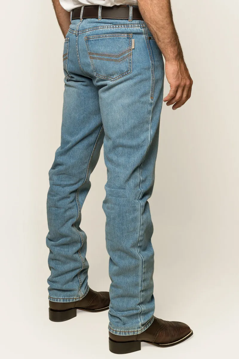 Outlet Ringers Western Barrington Mens Slim Fit Jean - Light Wash Blue