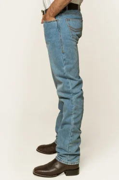 Outlet Ringers Western Barrington Mens Slim Fit Jean - Light Wash Blue