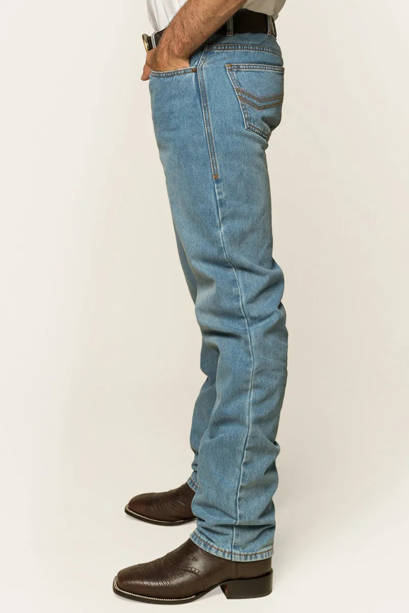 Outlet Ringers Western Barrington Mens Slim Fit Jean - Light Wash Blue