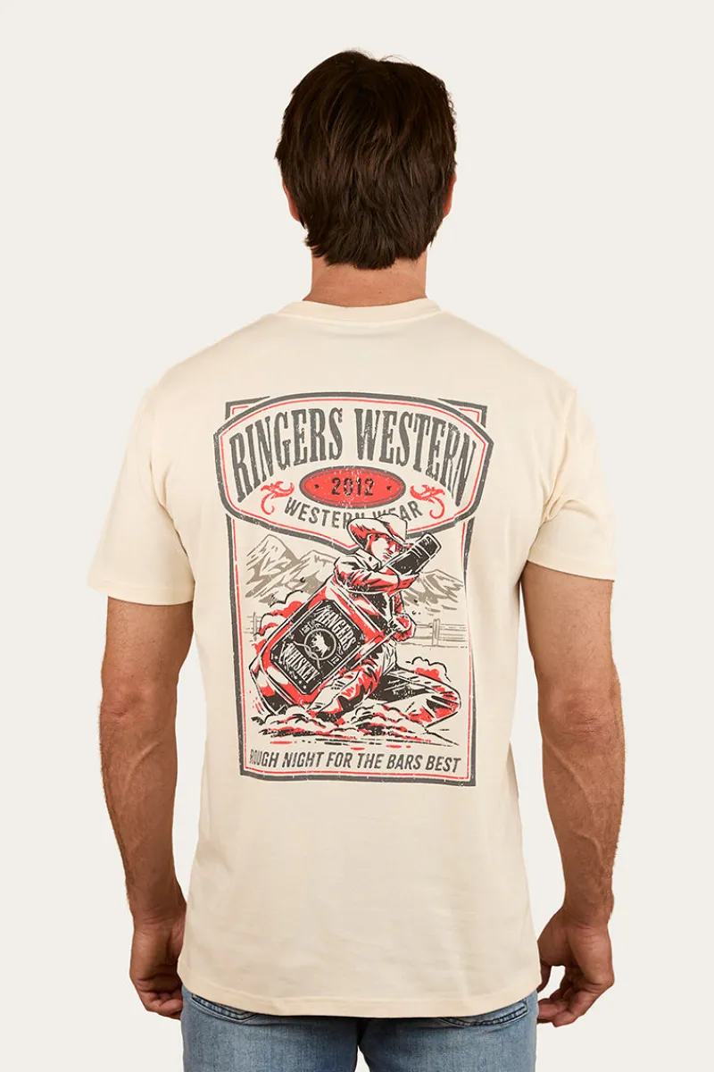 Sale Ringers Western Bars Best Mens Stock Fit T Shirt - Off White