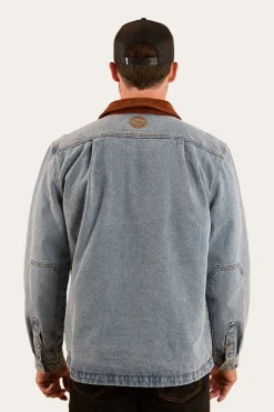 Outlet Ringers Western Bellbrae Mens Overshirt - Light Wash Blue