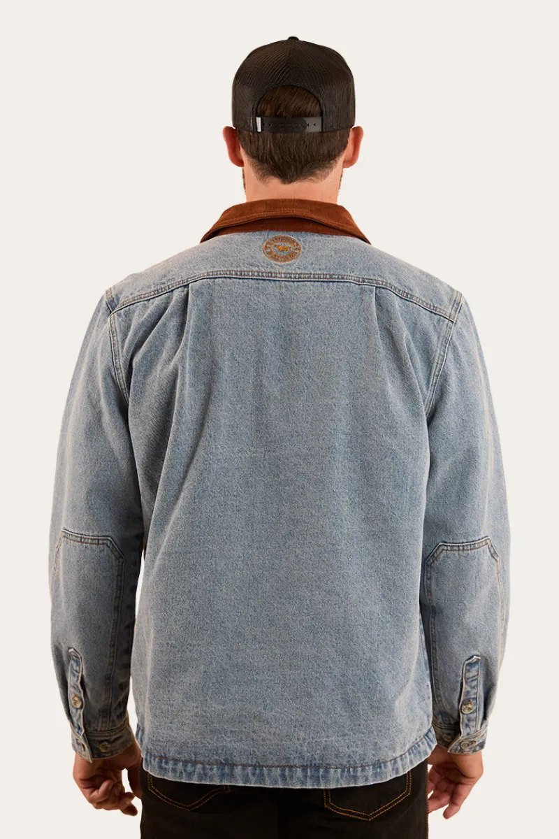 Outlet Ringers Western Bellbrae Mens Overshirt - Light Wash Blue