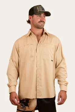 Ringers Western Bennetts Unisex Fishing Shirt - Dark Sand