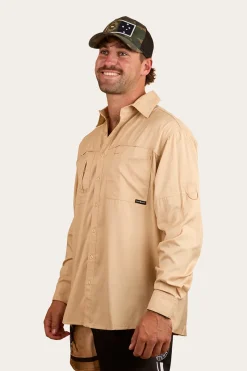 Ringers Western Bennetts Unisex Fishing Shirt - Dark Sand