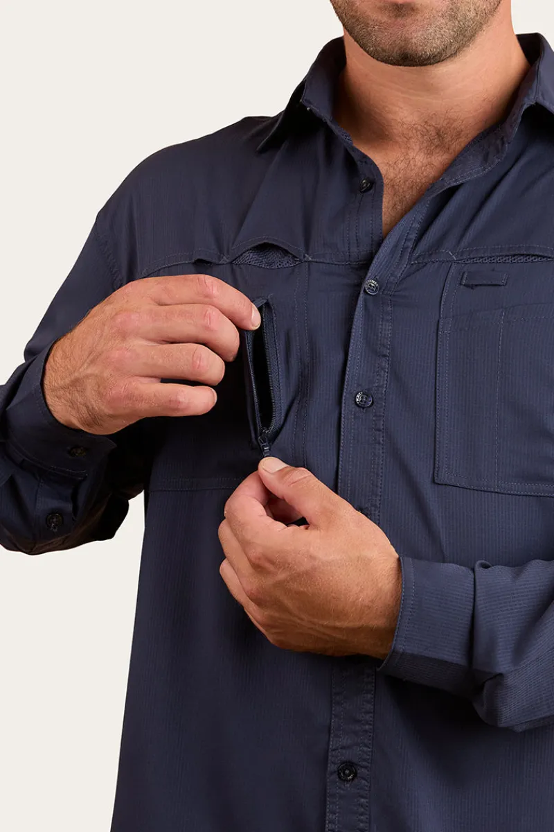 New Ringers Western Bennetts Unisex Fishing Shirt - Navy