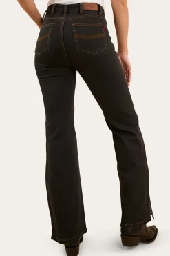 Hot Ringers Western Betsy Womens High Rise Bootleg Jean - Black