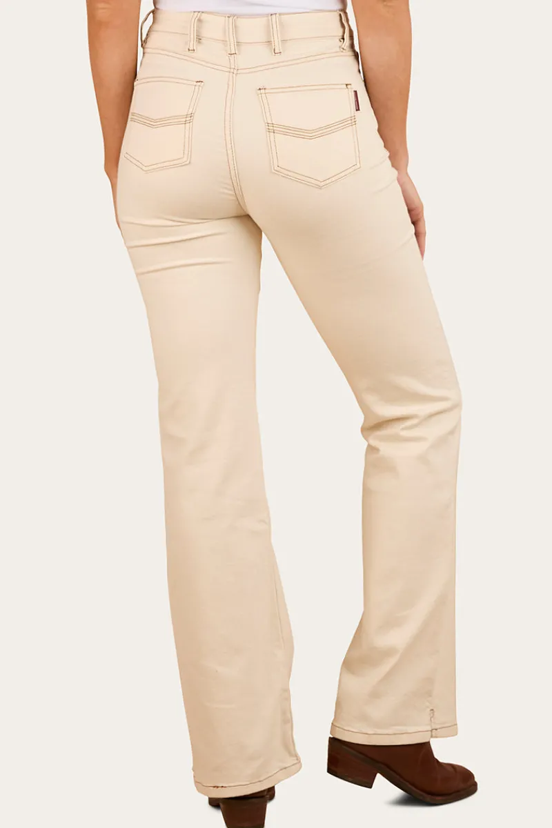 Clearance Ringers Western Betsy Womens Highrise Bootleg Jean - Off White