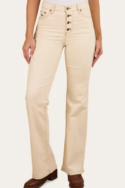 Clearance Ringers Western Betsy Womens Highrise Bootleg Jean - Off White