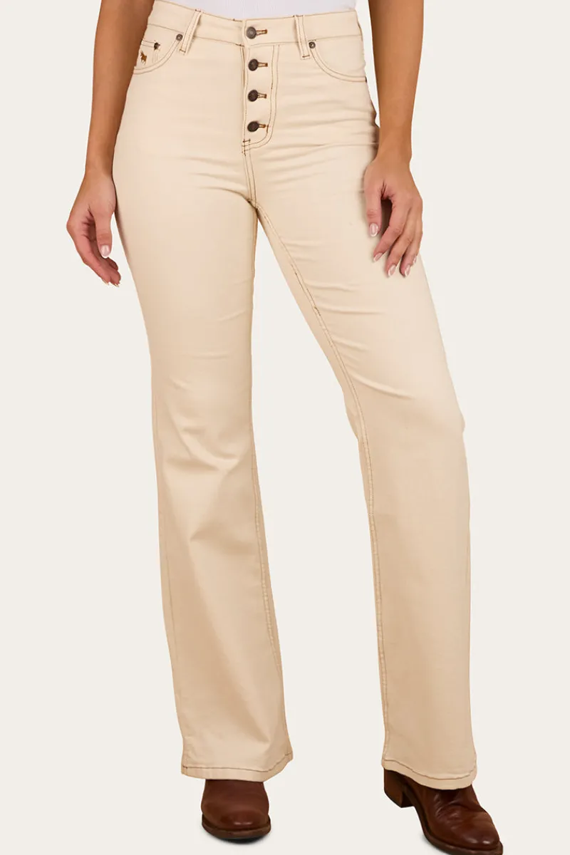 Clearance Ringers Western Betsy Womens Highrise Bootleg Jean - Off White