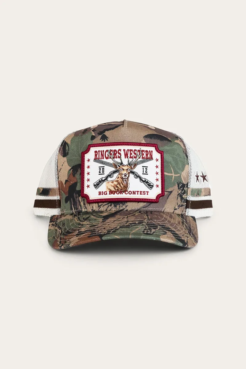 Online Ringers Western Big Buck Deep Fit Trucker Cap - Camo