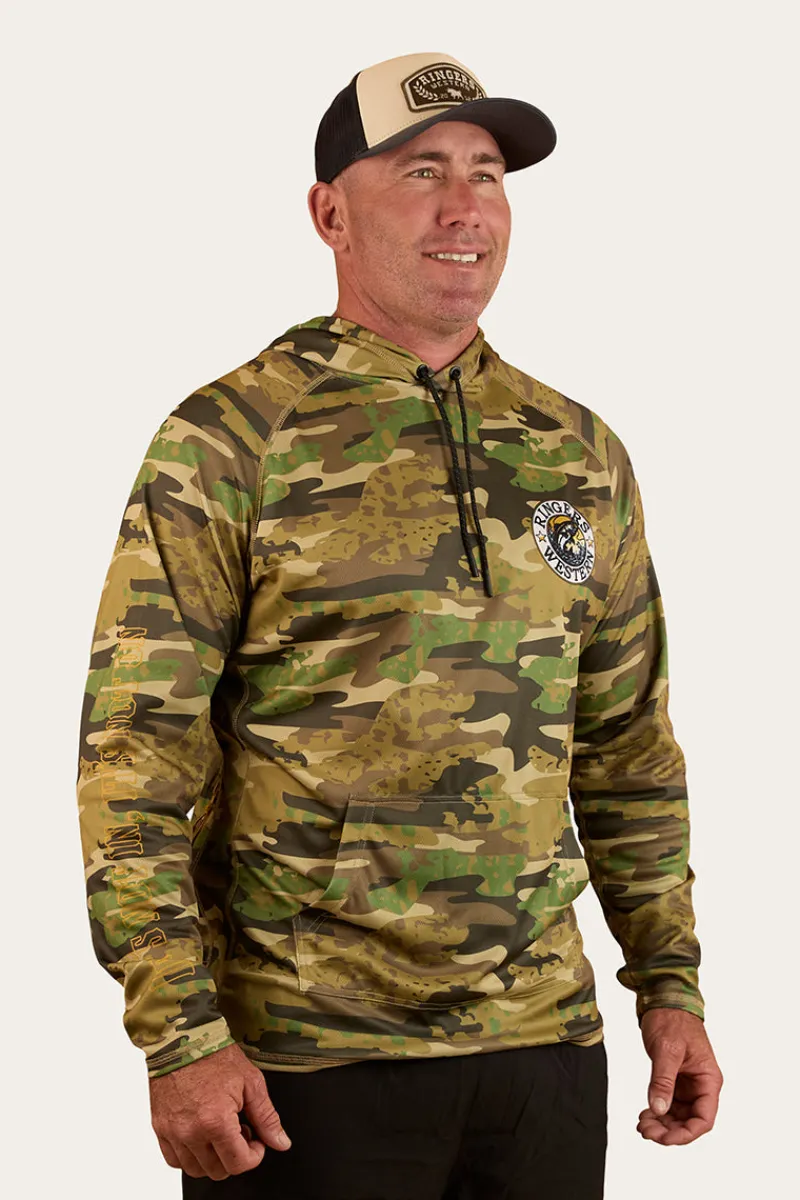 New Ringers Western Big Catch Hooded Fishing Jersey - Camo