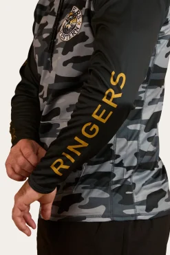 Outlet Ringers Western Big Catch Hooded Fishing Jersey - Black Camo