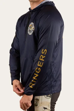 Hot Ringers Western Big Catch Hooded Fishing Jersey - Navy
