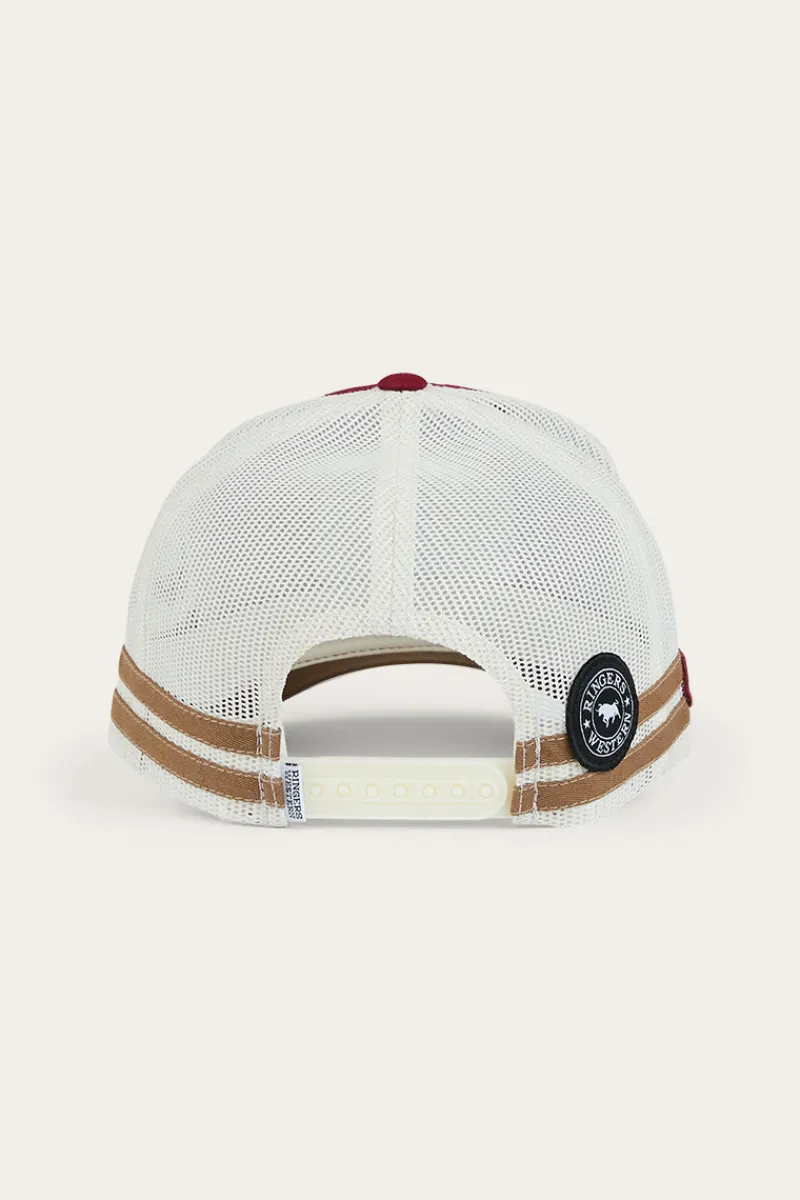 Outlet Ringers Western Big Rig Trucker Cap - Burgundy / Clay
