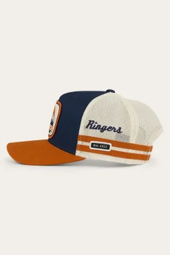 Best Ringers Western Big Rig Trucker Cap - Navy / Burnt Orange