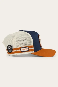 Best Ringers Western Big Rig Trucker Cap - Navy / Burnt Orange