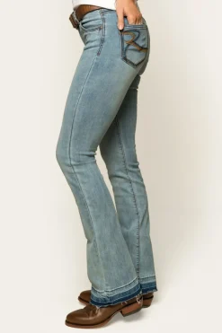 Ringers Western Billie Womens Mid-Rise Bootleg Jeans - Light Blue